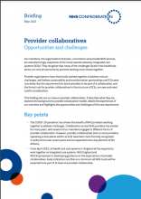 Providers collaboratives: opportunities and challenges